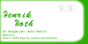 henrik woth business card